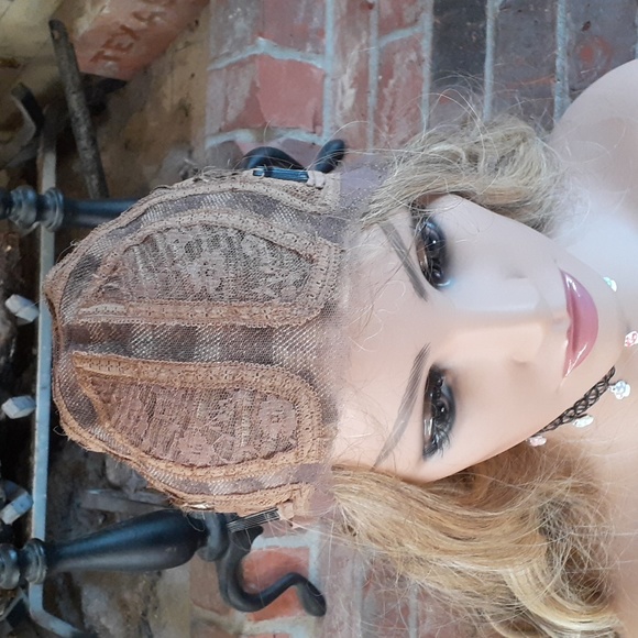 Long Two Toned Blonde W/ Braides Lacefront Wig - Picture 9 of 9